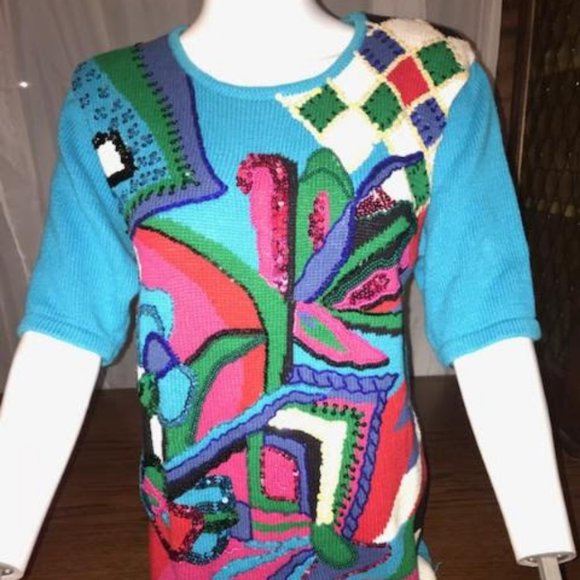 Vintage sequins sweater - Picture 3 of 11